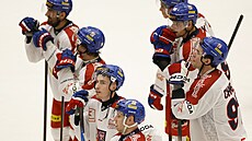 Zklamaní �e�tí hokejisté po domácí porá�ce od �véd�