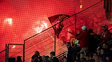 Kotel spar�anských fanou�k� v derby proti Slavii