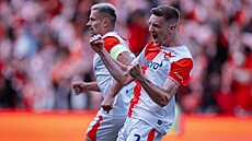 Slávistický obránce �t�pán Chaloupek se raduje z gólu.