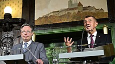 P�edseda vlády Andrej Babi� p�ijal v Kramá�ov� vile belgického premiéra Barta...