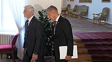 Prezident Petr Pavel p�ijal na Hrad� premiéra Andreje Babi�e (8. kv�tna 2026)