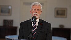 Prezident Petr Pavel na tiskové konferenci po jednání s premiérem Andrejem...