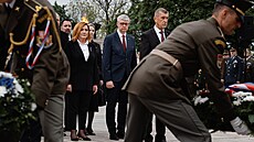 Pietní akt k 81. výro�í konce druhé sv�tové války v Evrop�. Národní památník na...