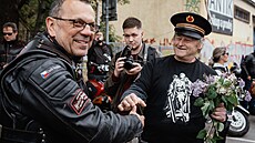 P�íjezd zastánc� ruských No�ních vlk�. Na ten �ekaly protestní skupiny. Na...