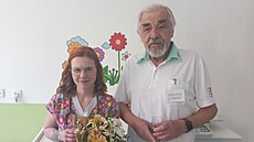 V ordinaci pom��e s pacienty pediatrovi Jaroslavu Bo�inskému léka�ka Monika...