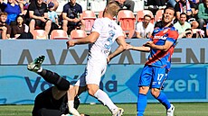 Momentka ze zápasu Viktoria Plze� - Slovan Liberec.
