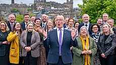 Skotský premiér a p�edseda Skotské národní strany (SNP) John Swinney s...