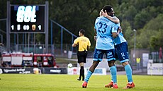 2. fotbalová liga, FK Viagem Ústí nad Labem - SFC Opava.  Domácí Franck Idumbo...