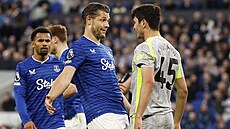 Momentka ze zápasu mezi Manchesterem City a Evertonem.