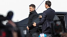Ukrajinský prezident Volodymyr Zelenskyj p�ichází na summit Evropského...