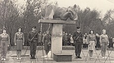 Odhalení pomníku v roce 1966