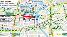 M�sto Plze� zahájí 11. kv�tna rekonstrukci Americké ulice. P�inese to dopravní...