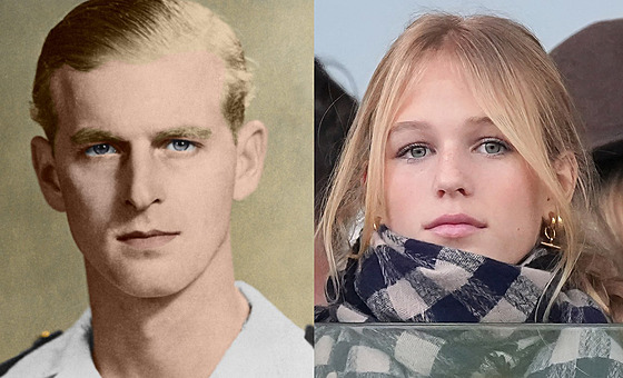 Princ Philip na snímku z roku 1951 a  jeho pravnu�ka Isla Phillipsová v roce...