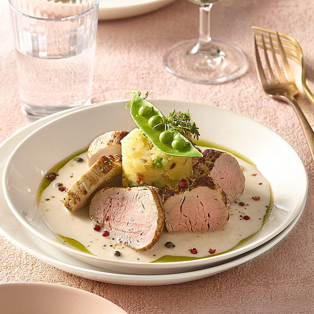 Vepřová panenka s brandy omáčkou a mačkanými bramborami: Recept jako z restaurace