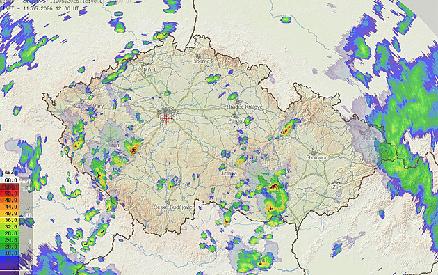 Bouřky zasáhly část Česka, meteorologové varují před přívalovým deštěm i větrem Bouřky zasáhly část Česka, meteorologové varují před přívalovým deštěm i větrem
