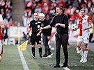Trenér Sparty Brian Priske b�hem derby se Slavií.