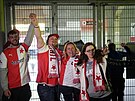 Fanou�ci Slavie p�ed Eden oslavují. Jejich tým je blízko k titulu.