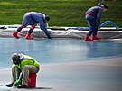 Renovace jezírka u Lincolnova památníku ve Washingtonu pomalu postupuje. (14....