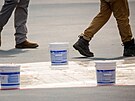 Renovace jezírka u Lincolnova památníku ve Washingtonu pomalu postupuje. (14....