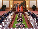 �ínská a americká delegace na jednání v Pekingu. (14. kv�tna 2026)