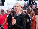 Americká here�ka Kelly Rutherfordová na zahájení filmového festivalu v Cannes...