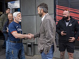 Prezident Petr Pavel na závodech mistrovství sv�ta superbik� v Most� (kv�ten...