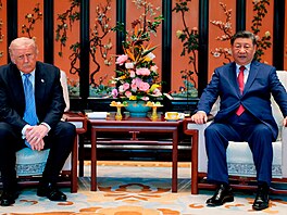 Americký prezident Donald Trump se v Pekingu setkal se svým �ínským prot�j�kem...