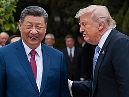 Americký prezident Donald Trump se v Pekingu setkal se svým �ínským prot�j�kem...