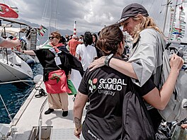 Lod� Global Sumud Flotilla odplouvají sm�rem k Pásmu Gazy z tureckého p�ístavu...