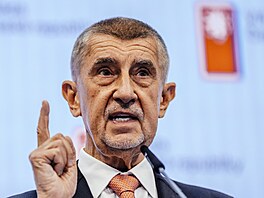 Tisková konference po jednání vlády. Na snímku premiér Andrej Babi� (ANO). (18....