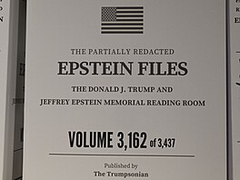 Výstava v pam�tní místnosti Donalda Trumpa a Jefferyho Epsteina na Manhattanu v...
