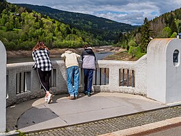 Vypu�t�ná Labská p�ehrada v Krkono�ích (18. kv�tna 2026).