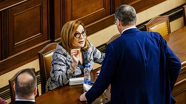 Sch�ze Sn�movny m� mimo jin� projednat novelu o st�tn� soci�ln� podpo�e. Na sn�mku ministryn� financ� Alena Schillerov� (ANO). (15. kv�tna 2026)