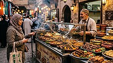 Ve st�edov�kých islámských m�stech byl street food historicky vázaný na...