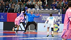 Tomá� Mrkva zasahuje v zápase s Francií.