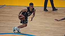 Chorvatský basketbalista Goran Filipovi� v nymburských barvách b�hem semifinále...