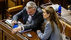 Tisková konference ODS. Na snímku Martin Kupka a Eva Decroix. (14. �ervence 2026)