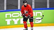 Kana�an Sidney Crosby na tréninku p�ed za�átkem mistrovství sv�ta.