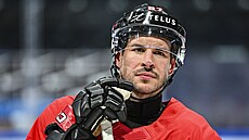 Kana�an Sidney Crosby na tréninku p�ed za�átkem mistrovství sv�ta.