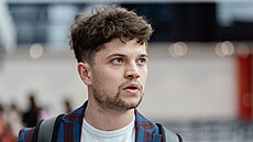 Mat�j Blümel p�ed odletem na mistrovství sv�ta.
