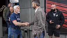 Prezident Petr Pavel na závodech mistrovství sv�ta superbik� v Most� (kv�ten...