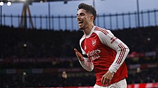 Kai Havertz slaví d�le�itý gól proti Burnley.