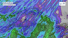 P�edpov�� srá�ek na území �eska do druhé hodiny ranní 15. kv�tna.