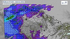 Odhad srá�ek na území �eska na �tvrte�ní ráno. (14. kv�tna 2026)