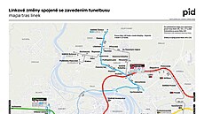 Zm�ny linek spojené se zavedením tunelbusu.