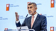 Tisková konference po jednání vlády. Na snímku premiér Andrej Babi� (ANO). (18....