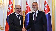 P�edseda dolní komory polského parlamentu Wlodzimierz Czarzasty (vlevo) a...