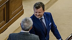 P�edseda poslaneckého klubu ODS Marek Benda a poslanec Vojt�ch Munzar (ODS)