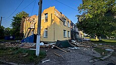 Mate�ská �kola v Kyjevské oblasti po�kozená p�i útoku ruských dron�. (12....