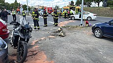 Nehoda se stala v ulici �eskobrodská v Praze. (18. kv�tna 2026)